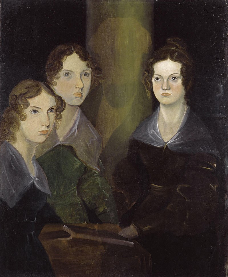 Pintura/retrato das irmãs Brontë, feita pelo irmão delas. As três foram responsáveis por clássicos da literatura mundial.
